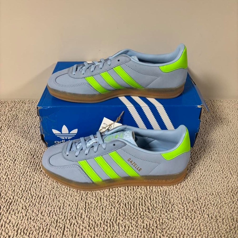 Adidas Gazelle Indoor Women’s in Light Blue and Green